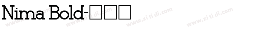 Nima Bold字体转换